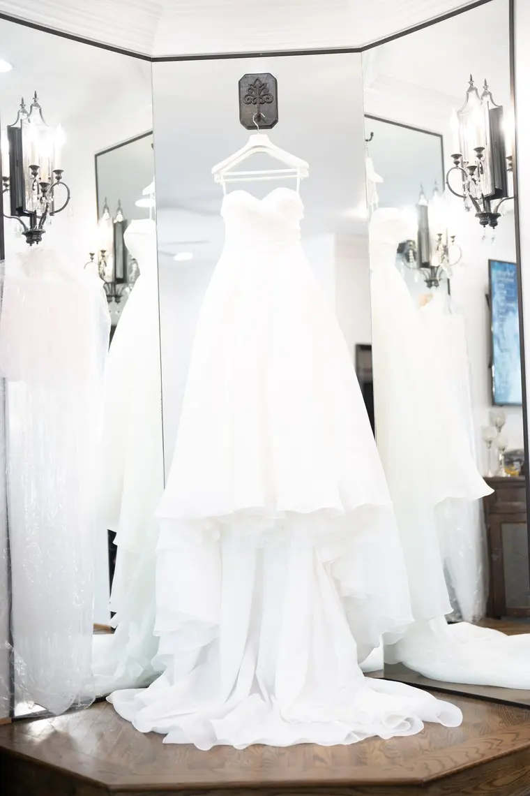The dress, hanging
