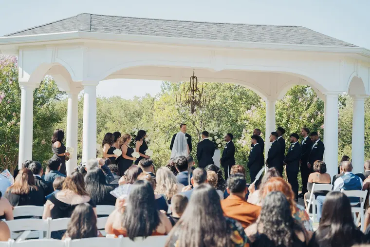 The ceremony, from the back of the seats