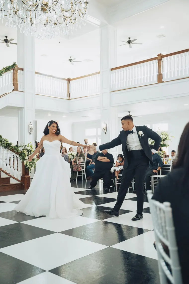 The first dance on the checkered floor